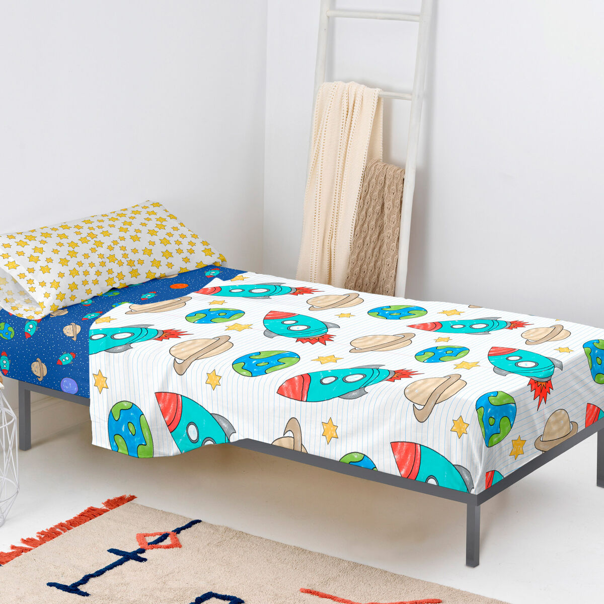 Set de foi HappyFriday Mr Fox Space Rocket Multicolor Pat 80/90 2 Piese